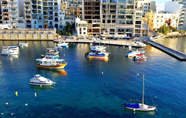 Julian Island Malta November 2014 Beautiful Morning Spinola Bay Julian — стоковое фото