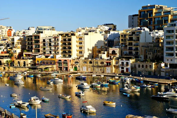 San Ġiljan Eiland Malta November 2014 Mooie Ochtend Spinola Bay — Stockfoto