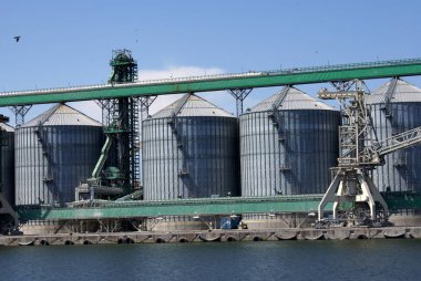 Port Constanta, Romanya - 25 Mayıs 2014. Karadeniz'in batı kıyısında yer alan Port Constanta. 