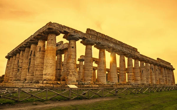 Greek Temples of Paestum - UNESCO World Heritage Site, with some of the most well-preserved ancient Greek temples in the world. It\'s about three temples of Hera, Poseidon and Ceres in Paestum ,Italy.