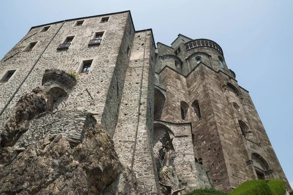 Sacra San Michele Veya Saint Michael Abbey Piyemonte Kuzey Talya — Stok fotoğraf