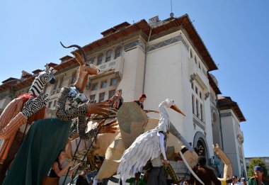 Köstence, Romanya - 3 Eylül 2017. Uluslararası Sokak Festivali 