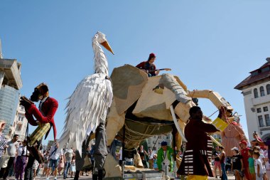 Köstence, Romanya - 3 Eylül 2017. Uluslararası Sokak Festivali 