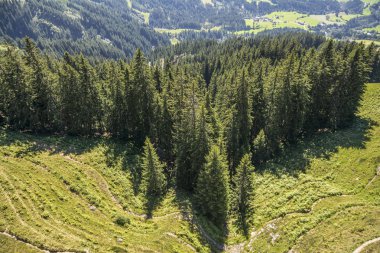 Alpler Dağları güzel manzara, Westendorf köyü üzerinde, Tirol, Avusturya