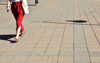 Belgrad, Sırbistan-13 Temmuz 2017. Knez Mihailova Caddesi veya Prince Michael Street, Belgrad kentinin en eski Caddesi ve ünlü turistler cazibe biri. 