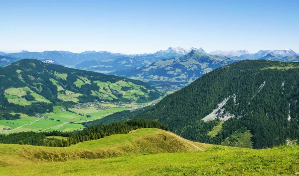 Piękna Dolina Brixen Alpy Kitzbuhel Tyrol Austria — Zdjęcie stockowe