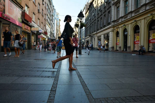 Belgrád Szerbia Július 2017 Knez Mihailova Street Vagy Prince Michael — Stock Fotó