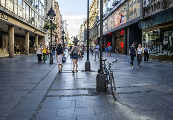 Belgrad Serbien Juli 2017 Knez Mihailova Street Eller Prince Michael — Stockfoto