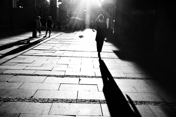 Pôr Sol Verão Sobre Knez Mihailova Street Prince Michael Street — Fotografia de Stock