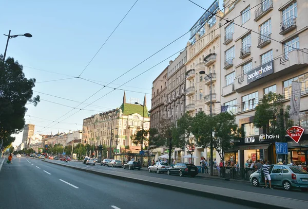 Belgrad Serbien Juli 2017 Balkanska Street Topp Platser Belgrad Bro — Stockfoto