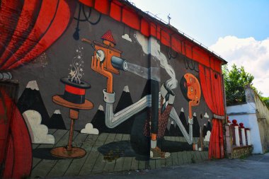 Brasov, Romanya-Mayıs, 2018. Brasov eski kent, Brasov şehir, Romanya inanılmaz turistler cazibe.