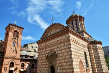 St. Anton Kilisesi Eski Saray Kilisesi - Biserica Curtea Veche in Bucharest, Romanya. 