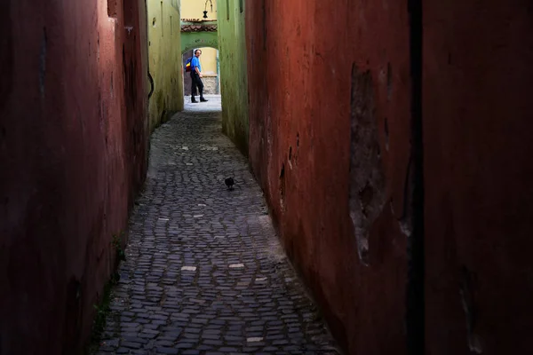 Brasov Romania May 2018 Rope Street Unique Atmosphere Amazing Old — Stock Photo, Image