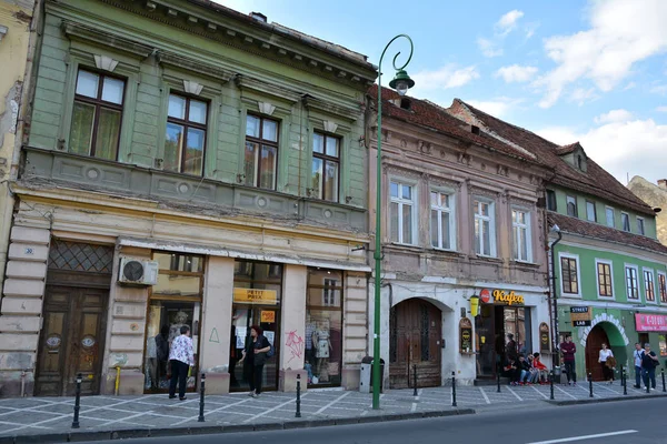 Brasov Roemenië Mei 2018 Oude Stad Van Brasov Verbazingwekkende Toeristen — Stockfoto