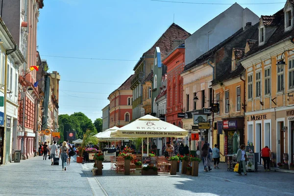Brasov Roumanie Mai 2018 Vieille Ville Brasov Attraction Touristique Étonnante — Photo