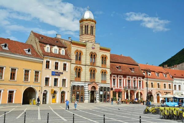 Brasov Roumanie Mai 2018 Place Conseil Brasov Attraction Touristique Étonnante — Photo