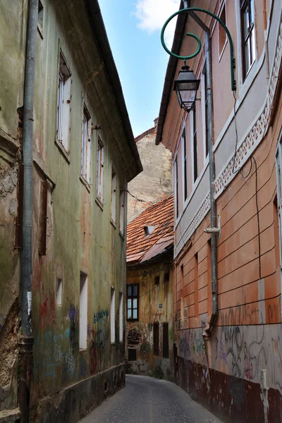 브라쇼브 루마니아 2018년 알레쿠 독특한 분위기와 브라쇼브의 중심에 놀라운 오래된 — 스톡 사진