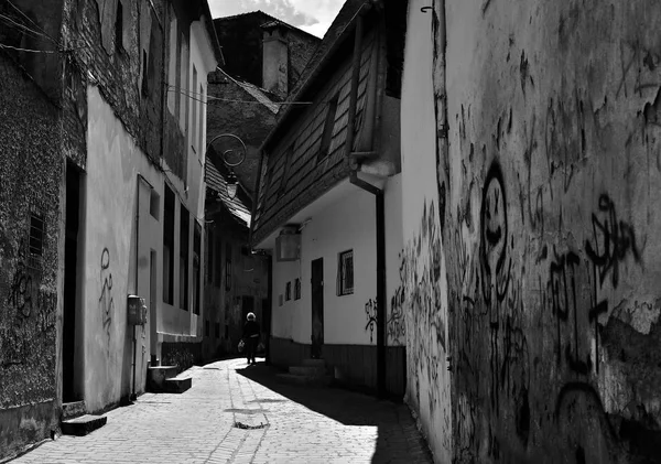 Brasov Romania Maggio 2018 Alecu Russo Street Atmosfera Unica Sorprendente — Foto Stock