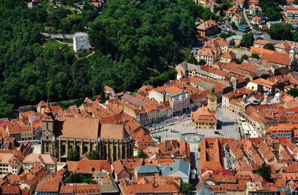 View Old Town Brasov Mountain Tampa Transylvania Romania — Stock Photo, Image