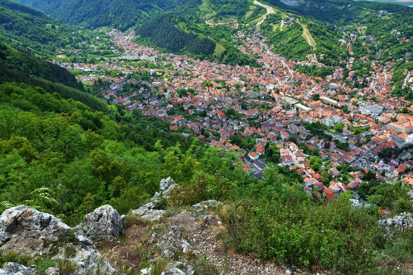 View Old Town Brasov Mountain Tampa Transylvania Romania — Stock Photo, Image