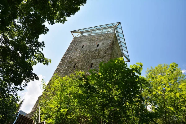 Black Tower Part Walls Medieval Vestiges Old Town Brasov Romania — стоковое фото