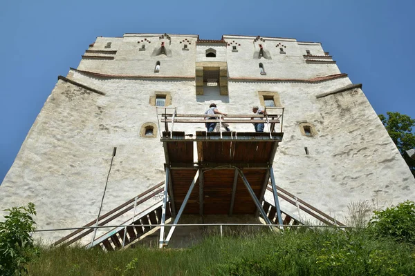 Брасов Румыния Май 2018 Года Белая Башня После Стены Средневековые — стоковое фото