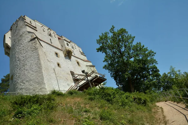 Brasov Romania May 2018 White Tower Walls Medieval Vestiges Old — Stock Photo, Image