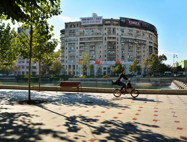 Bucharest Roménia Setembro 2017 Tráfego Union Square Piata Unirii Centro — Fotografia de Stock