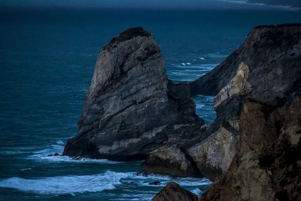 Puesta Sol Sobre Cabo Roca Cerca Guincho Beach Punto Más — Foto de Stock