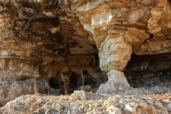 卡纳劳阿 费特伊 惊人的石窟在与保加利亚接壤的特殊保护区 在多布罗盖地区 罗马尼亚 — 图库照片