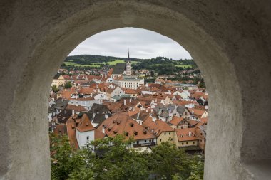 Ortaçağdan kalma şehir Cesky Krumlov ve Vltava Nehri, Çek Cumhuriyeti
