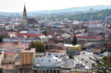 Cetatuie Cluj Napoca görünümünden bir sonbahar gününde 