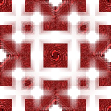 Bükülmüş kırmızı saç deseni