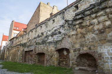 Cluj, Transilvania, Romanya - 22 Ekim 2016. Potaissa Street Cluj Eski Şehir, Romanya.  
