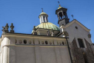 Krakow, Polonya - 1 Eylül 2016. Rynek Glowny , Krakow Eski şehir Ana Pazar Meydanı, Polonya. 