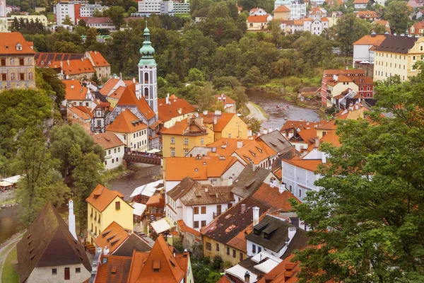 Cesky Krumlov Fantastisk Unika Medeltida Stad Böhmen Tjeckien Vltava Floden — Stockfoto