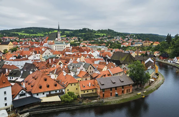 Cesky Krumlov Erstaunliche Einzigartige Mittelalterliche Stadt Böhmen Tschechische Republik Moldau — Stockfoto