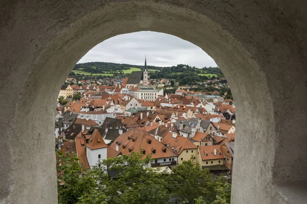 Medeltida Staden Cesky Krumlov Och Vltava Floden Tjeckien — Stockfoto