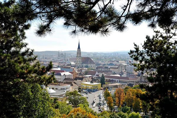 Cluj Napoca Vista Cetatuie Dia Outono — Fotografia de Stock