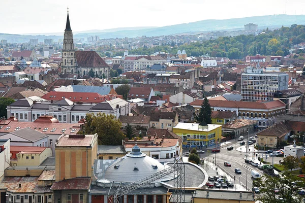 Cluj Napoca Vista Cetatuie Dia Outono — Fotografia de Stock