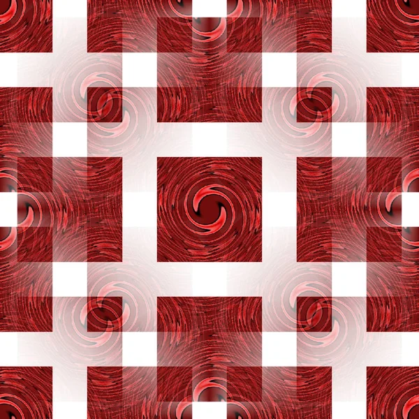 Twisted red hair pattern