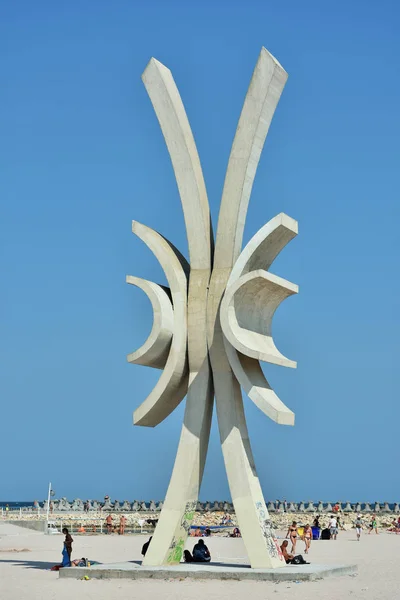 Obelisk Strand Von Costinesti Rumänien — Stockfoto