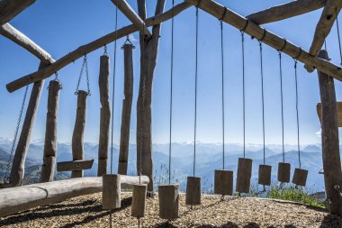 Kitzbuhel,Tirol,Avusturya - Ağustos 2016. Tirolean Alpleri'nde Kitzbuhel tepe asansörü, Avusturya.  