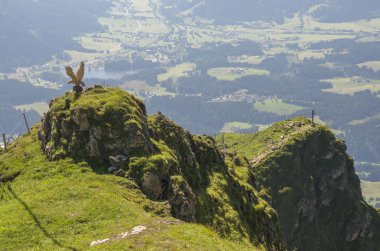 Westendorf, Tirol, Avusturya-28 Ağustos 2016. Alpinolino Discovery Park, Brixen Vadisi ve Westendorf köyü üzerinde, Kitzbuhel Alpleri, Tirol, Avusturya.