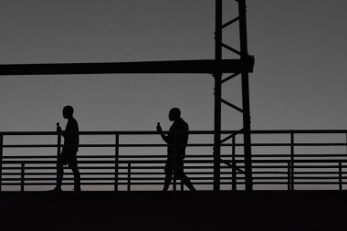 Şehirde bir gece. Geçen Belem pasajı, Lizbon ünlü çeyrek, Portekiz'in başkenti. 