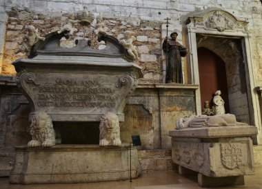 Lizbon ,Portekiz - 30 Ekim 2018. Carmo Kilisesi içinde, Lizbon, Portekiz inanılmaz turistler cazibe. 