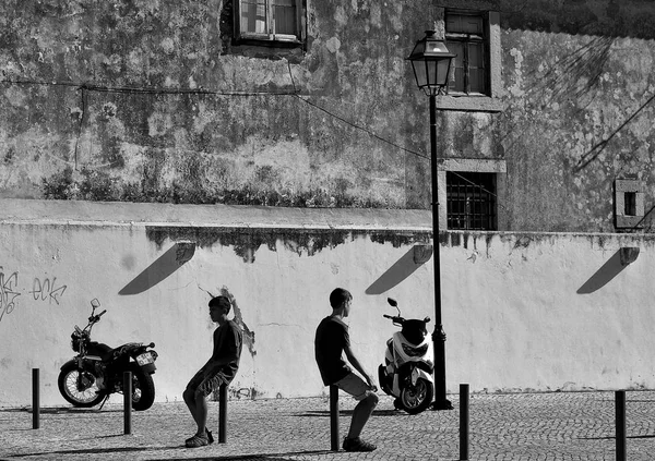 Lisboa Portugal Octubre 2017 Vista Calle Casco Antiguo Lisboa Atracción —  Fotos de Stock