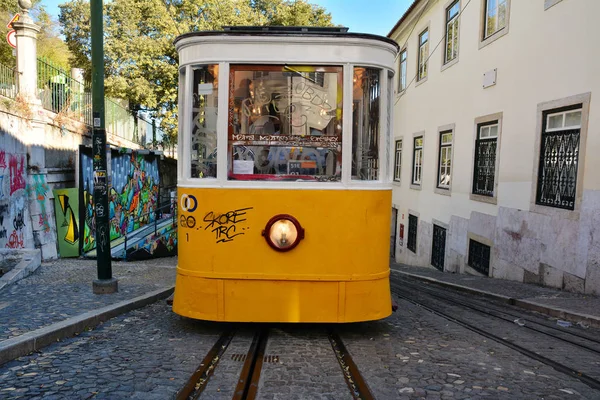 Lisboa Portugal Outubro 2017 Elevador Gloria Lift Antiga Atração Lisboa — Fotografia de Stock