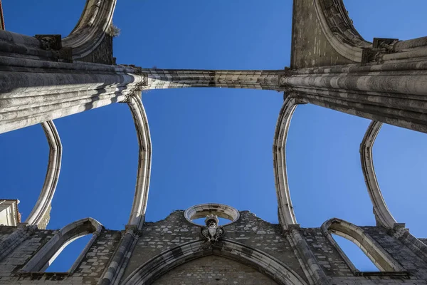 Lisboa Portugal Outubro 2018 Ruínas Igreja Carmo Atração Turística Incrível — Fotografia de Stock