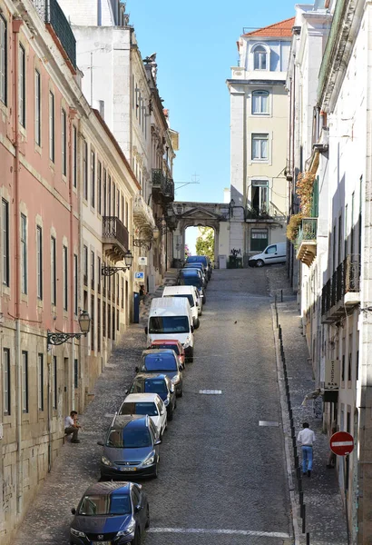 Lisboa Portugal Outubro 2017 Vista Rua Cidade Velha Lisboa Atracção — Fotografia de Stock